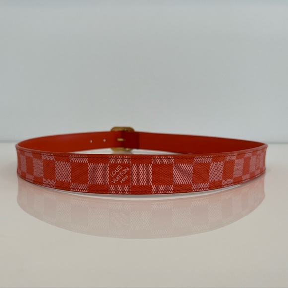 LOUIS VUITTON ORANGE BELT SIZE 90 - Picture 6 of 17